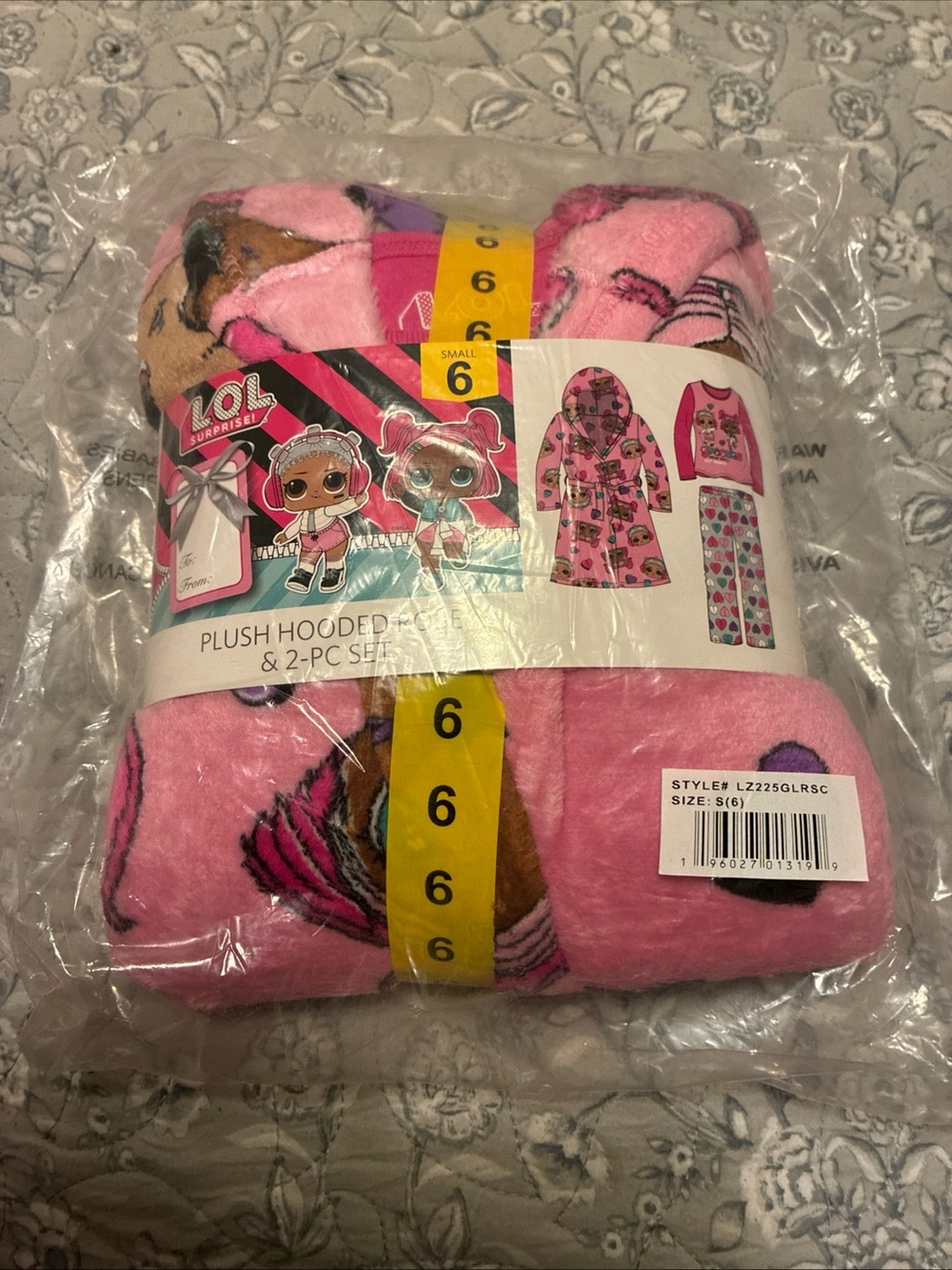 L.O.L. Surprise! Pink Plush Hooded Robe & 2 pc set Size: 6 NWT